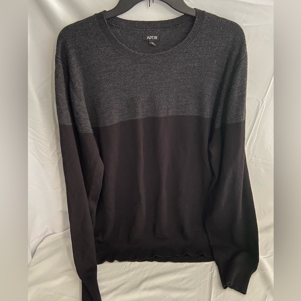 Apt 9 Men’s Colorblock Wool Blend Long Sleeved Pullover Sweater Size XXL